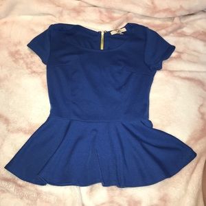 Ya royal blue peplum
